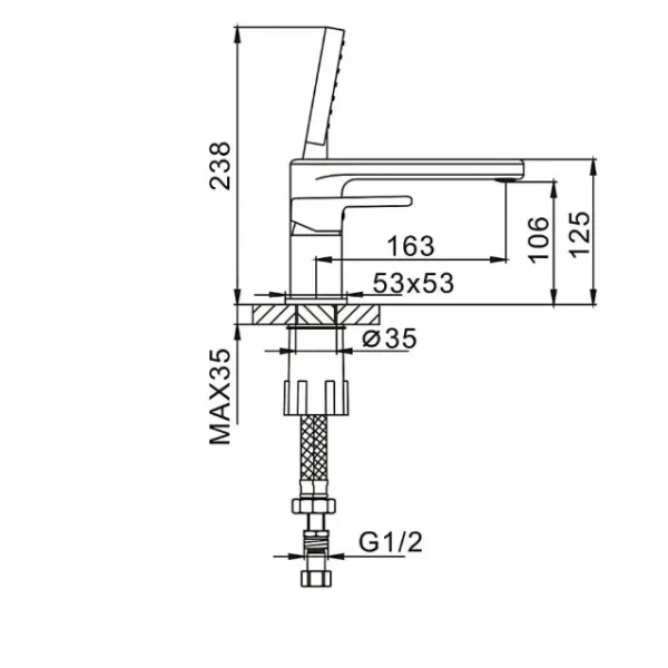 Смеситель для ванны Globus Lux Milano GLM-0109