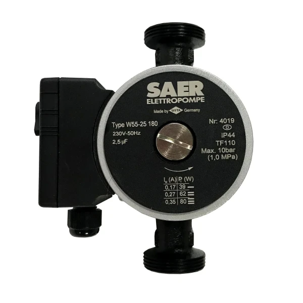 Насос циркуляционный SAER W55-25 180мм + гайки
