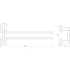 Тримач рушників Globus Lux SQ 9431-2 SUS304