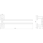Тримач рушників Globus Lux SQ 9431-2 SUS304