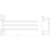 Тримач рушників Globus Lux SQ 9431-3 SUS304