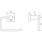 Тримач туалетного паперу Globus Lux SQ 9416 SUS304