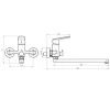 Смеситель для ванны TOPAZ LEXI TL21208-H57-0