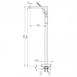 Смеситель для ванны TOPAZ BARTS TB 07113-H36