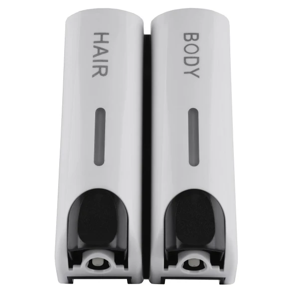 Дозатор рідкого мила HOTEC 13.202 ABS White пластик , подвійний 2* 350мл