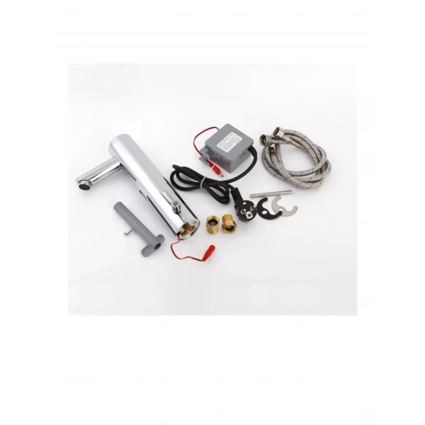 Смеситель сенсорный для умывальника HOTEC 19.116 DC/AC Hot/Cold с трансформатором