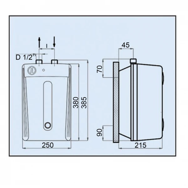 Водонагрівач LEOV LUN Small 5 l підвод води зверху (5L UN)