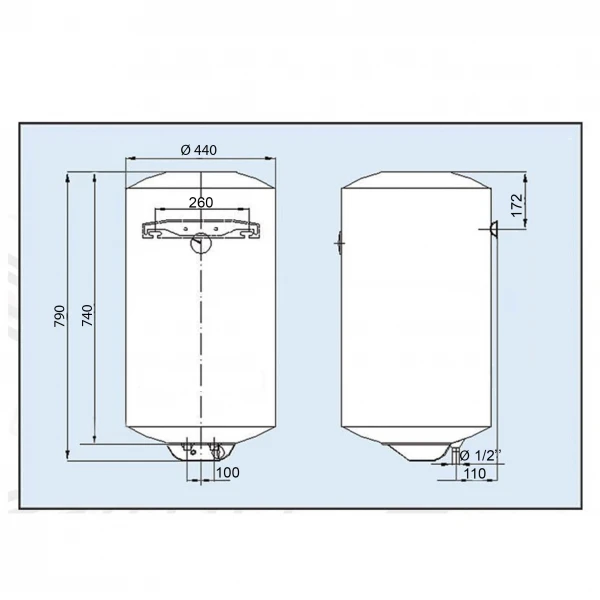 Водонагрівач LEOV LV Dry 80 l сухий тен (80L D)
