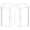 Душевые двери PROSNA 80TCW.Line (80W.Line) BRAVO (1уп.)