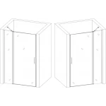 Душевые двери PASLENKA 100TC (100T) BRAVO (1уп.)