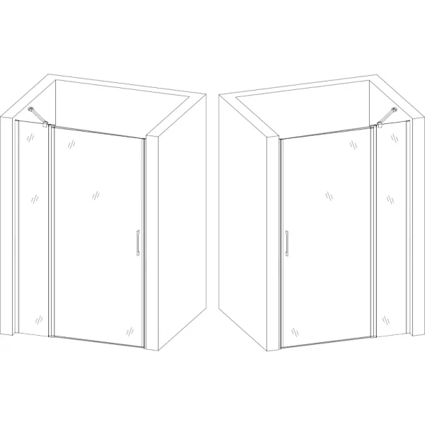 Душевые двери PASLENKA 100TC (100T) BRAVO (1уп.)