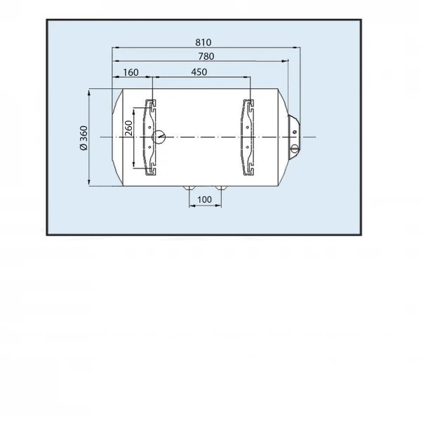 Водонагрівач LEOV LH Slim 50 l горизонтальний (50L Slim H)