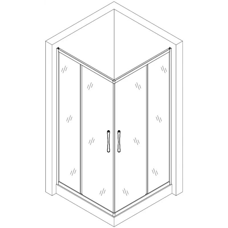Душевая кабина квадратная NER L90TB.Mosaic (L90B.Mosaic) BRAVO (2уп.)