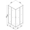 Душевая кабина квадратная NER L90TB.Mosaic (L90B.Mosaic) BRAVO (2уп.)