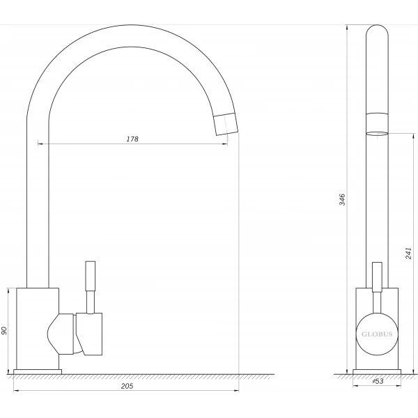 Смеситель для кухни EcoMIX ALPEN SBT3-203S