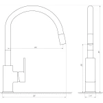 Смеситель для кухни Globus Lux Milano GLM-203LR-2-ARENA