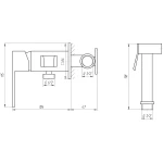 Змішувач гігієнічний TOPAZ ODISS TO 18604-H62-BB