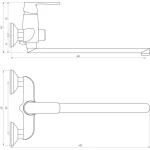 Смеситель для ванны Globus Lux Laguna GLA-0208T