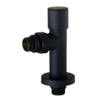 Набір Кран вентильний кутовий з американкою SOLOMON LUX 1/2″ 7777 (2шт.) BLACK (1уп)