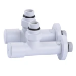 !Набір Кран вентильний кутовий з американкою SOLOMON LUX 1/2″ WHITE 7777 (1уп.)