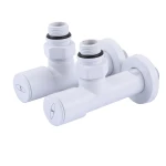 !Набір Кран вентильний кутовий з американкою SOLOMON LUX 1/2″ WHITE 7777 (1уп.)