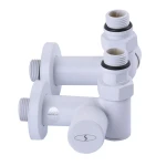 !Набір Кран вентильний кутовий з американкою SOLOMON LUX 1/2″ WHITE 7777_TEN (1уп.)