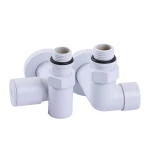 !Набір Кран вентильний кутовий з американкою SOLOMON LUX 1/2″ WHITE 7777_TEN (1уп.)