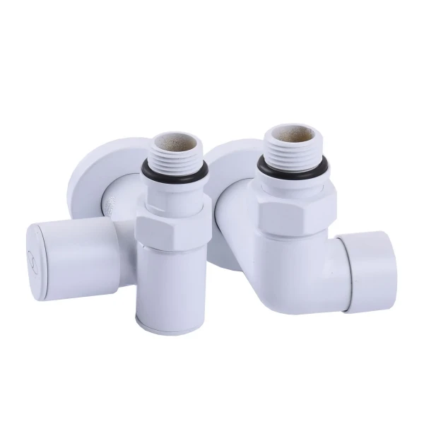 !Набір Кран вентильний кутовий з американкою SOLOMON LUX 1/2″ WHITE 7777_TEN (1уп.)