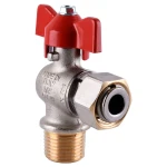 Кран кульовий котловий 1/2″  301202R кутовий з накидною гайкой  TECNOVIELLE S.p.A.