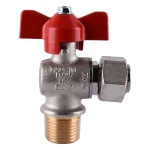Кран кульовий котловий 1/2″  301202R кутовий з накидною гайкой  TECNOVIELLE S.p.A.