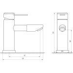 Смеситель для умывальника Globus Lux WIEN SBT2-101N
