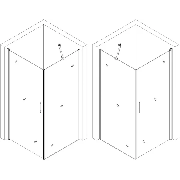 Душова кабіна квадратна без піддона LYNA N90TC (N90T) BRAVO (1уп.)