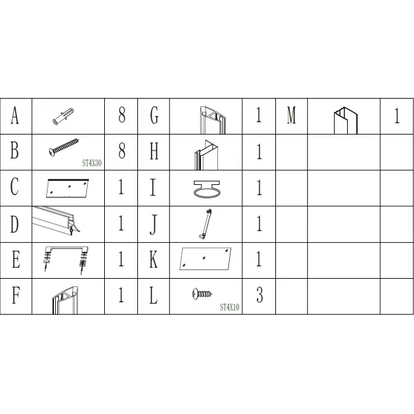 Душова кабіна квадратна без піддона LYNA N90TC (N90T) BRAVO (1уп.)