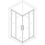Душова кабіна квадратна ODRA L90TW.Line (L90W.Line) BRAVO (2уп.)