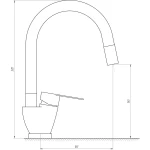 Смеситель для кухни MixMIRA MAIN MSM-203SB