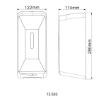 Дозатор сенсорний для антисептика/рідкого мила HOTEC 13.503 ABS White,1000мл,(DC 4*1.5V-тип C-LR14)