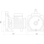 Насос вiдцентровий CM 1C 2,2 кВт SAER (8 м3/год, 59 м) однофазний