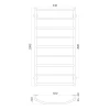 Рушникосушарка UNIO LT W 1000-500-9 Драбинка Трапеція вода