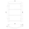 Рушникосушарка UNIO LD W 600-400-4 Драбинка Дуга вода