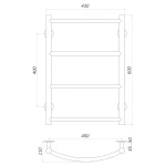 Рушникосушарка UNIO LD W 600-400-4 Драбинка Дуга вода