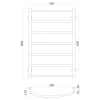 Рушникосушарка UNIO LD W 800-500-7 Драбинка Дуга вода