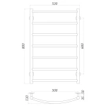 Рушникосушарка UNIO LD W 800-500-7 Драбинка Дуга вода