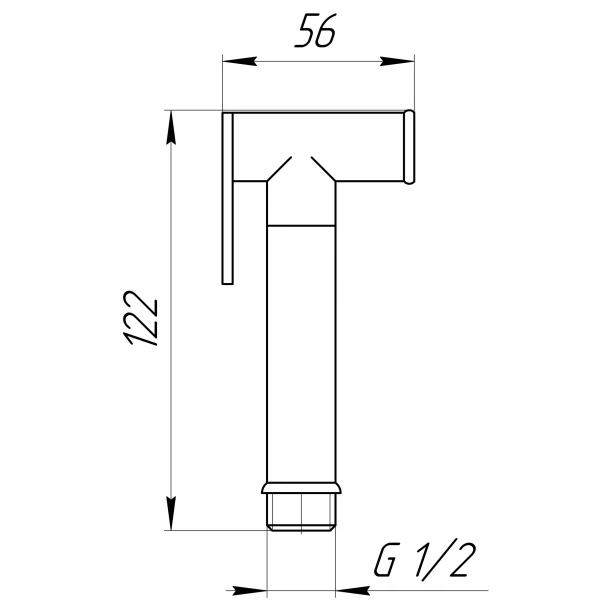 Душова гігієнічна стоп-лійка Globus Lux S-170BL