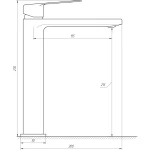 Смеситель для умывальника TOPAZ ODISS TO 18203-H52-BL