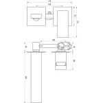 Смеситель для умывальника TOPAZ ODISS TO 18235-H66-BL