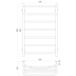 Рушникосушарка UNIO Op W 800-500-7 Олівія з полицею вода