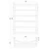 Рушникосушарка UNIO LКD W 700-500-6 Драбинка Каскад Дуга вода