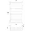 Рушникосушарка UNIO LКD W 900-500-8 Драбинка Каскад Дуга вода