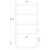 Рушникосушарка UNIO LS W 600-400-4 Драбинка Скоба вода