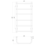 Рушникосушарка UNIO LS W 800-400-6 Драбинка Скоба вода